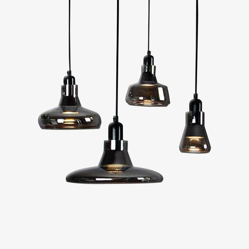 Suspension design LED en verre trempé de plusieurs formes Lofty